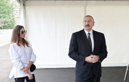 İlham Əliyev və Mehriban Əliyeva Ağdam Muğam Mərkəzinin təməlini qoyublar