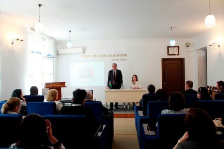 Mingəçevirdə “Heydər Əliyev İli” çərçivəsində elmi seminar keçirilib - FOTOLAR