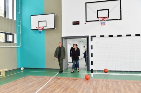 Prezident və birinci xanım Laçında 2 nömrəli tam orta məktəbin açılışında - FOTO