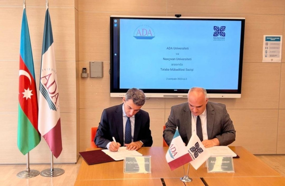 ADA ilə “Naxçıvan” Universiteti arasında memorandum imzalanıb