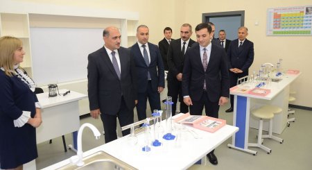 Şəkidə 7 nömrəli məktəbin yeni binasının açılışı olub - FOTO