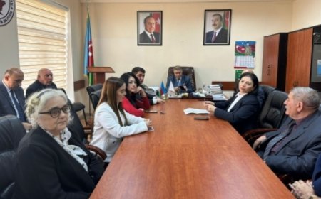 Nəsimi adına Dilçilik İnstitutunda görüş keçirilib - FOTO