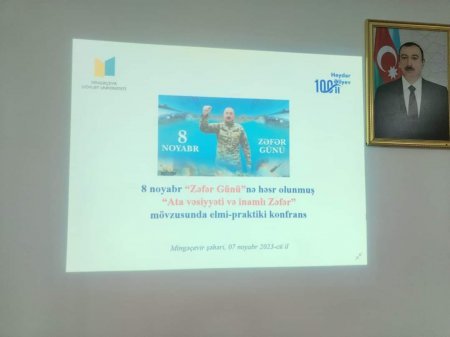 MDU-da “Ata vəsiyyəti və inamlı zəfər” adlı konfrans keçirilib - FOTOLAR MDU-da “Ata vəsiyyəti və inamlı zəfər” adlı konfrans keçirilib - FOTOLAR