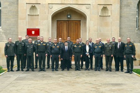 Milli Müdafiə Universitetində Gürcüstan nümayəndə heyəti ilə görüş keçirilib - FOTO
