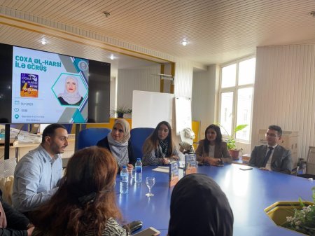 BDU-da Oman yazıçısı Coxa Əl-Harsi ilə görüş olub - FOTO