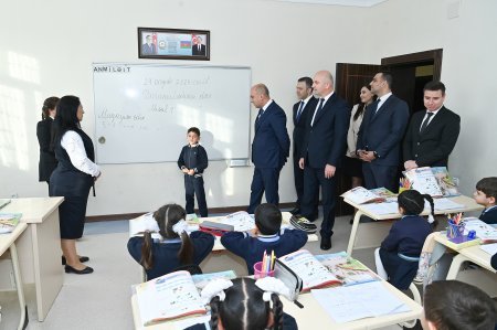 Emin Əmrullayev Naxçıvanda məktəblərdə olub - FOTOLAR