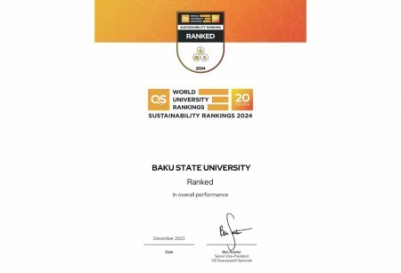 BDU ilk dəfə olaraq “QS Sustainability 2024” reytinqində yer alıb