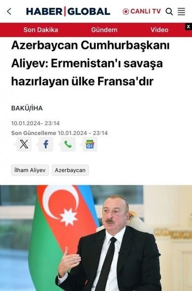 İlham Əliyevin yerli televiziya kanallarına müsahibəsi Türkiyə mediasında - FOTO