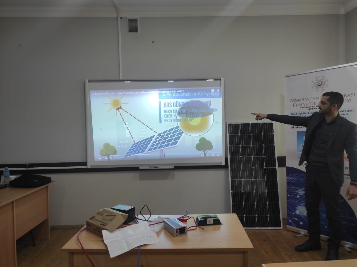 Astaranın kənd məktəbində şagirdlər üçün alternativ və bərpa olunan enerji mənbələri üzrə təlimlər keçirilir - FOTO