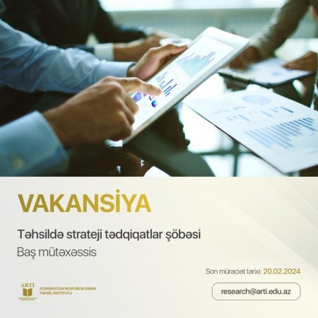 Təhsil İnstitutu vakansiya elan edir!