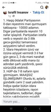 HAQQ ƏDALƏT PARTİYASININ İÇÜZÜ! 