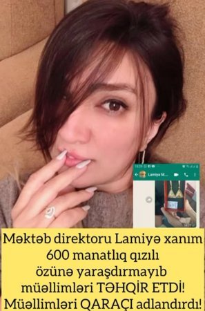 Direktor 600 manatlıq qızılı bəyənməyib müəllimləri QARAÇI adlandırdı