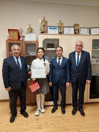 Dağlıq Şirvan Regional Təhsil İdarə müdiri “Ən yaxşı təqdimat” Respublika müsabiqəsinin qalibi ilə görüşüb