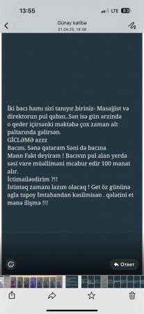 Xırdalan 2 saylı məktəbin müəllimi Vəfa Həziyevanın ŞOK SƏS YAZISI YAYILDI - VİDEO
